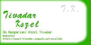 tivadar kszel business card